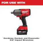 Milwaukee 49-66-7017, 3/4" Drive SHOCKWAVE Impact Duty SAE Standard 6 Point Socket Set - 8 Piece