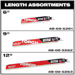 Milwaukee 48-00-5263, 12" 8 TPI TORCH™ with NITRUS™ Carbide for Cast Iron SAWZALL® Blade 1PK