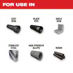 Milwaukee 48-00-5563, 12” 7TPI The TORCH with NITRUS Carbide for Cast Iron SAWZALL Blade (5/pkg)