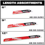 Milwaukee 48-00-5563, 12” 7TPI The TORCH with NITRUS Carbide for Cast Iron SAWZALL Blade (5/pkg)