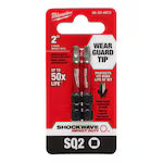 Milwaukee 48-32-4972, 2" SQ2" SHOCKWAVE Impact Duty Bit - 2 Pack