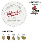Milwaukee 48-40-0824, 8-1/2" 40T General Purpose Circular Saw Blade