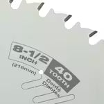 Milwaukee 48-40-0824, 8-1/2" 40T General Purpose Circular Saw Blade