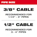 Milwaukee 48-53-2777, 3/8" x 100' Inner Core Cable