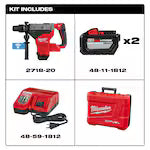Milwaukee 2718-22HD, M18 FUEL 1-3/4" SDS MAX Rotary Hammer w/ ONE KEY Kit w/ (2) 12.0 Batteries