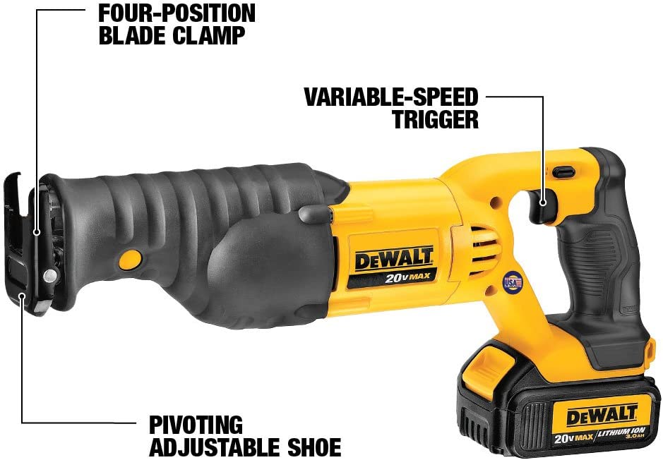 DEWALT DCK292L2, 20V MAX Li-Ion Hammerdrill / Recip Saw Combo Kit (3.0 Ah)