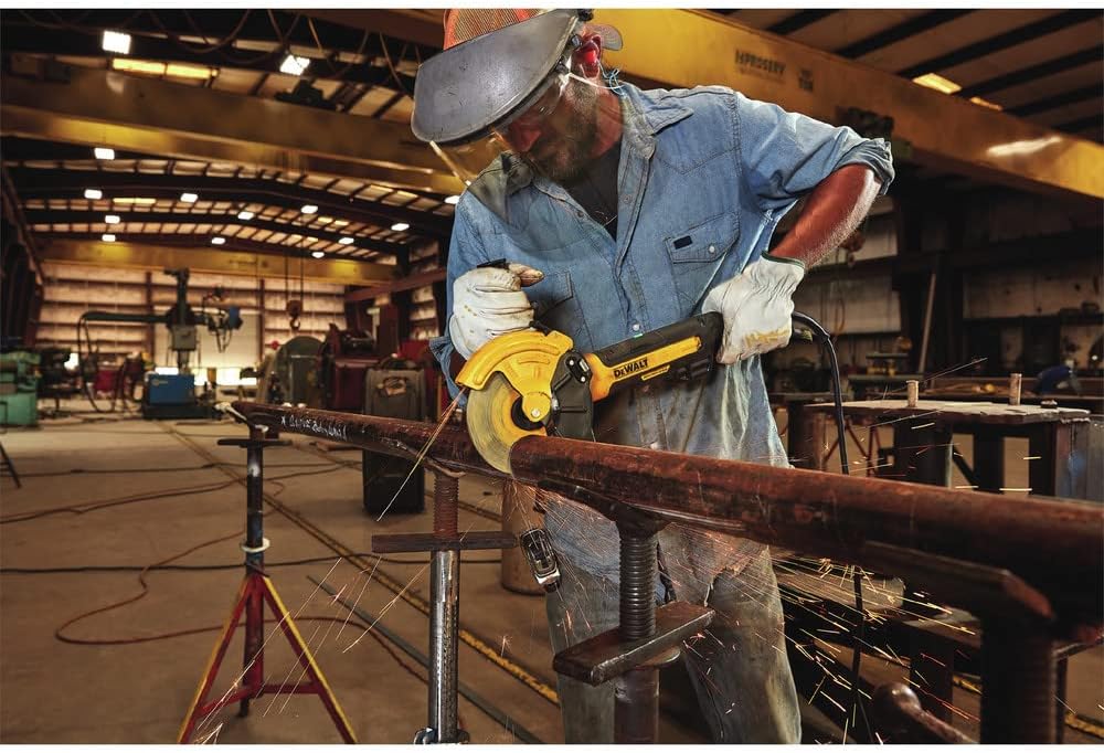 DEWALT DWE46266N, 5 in. / 6 in. Brushless Small Angle Grinder, Rat Tail, with Adjustable Cut-Off Guard, Kickback Brake, No Lock