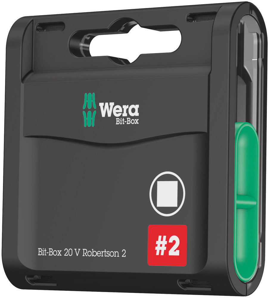 Wera 05057790001, BIT-BOX 20 V ROBERTSON, # 2 X 25 MM, 20 PIECES