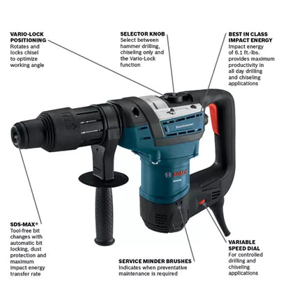 BOSCH RH540M, 1-9/16" SDS-max® Rotary Hammer