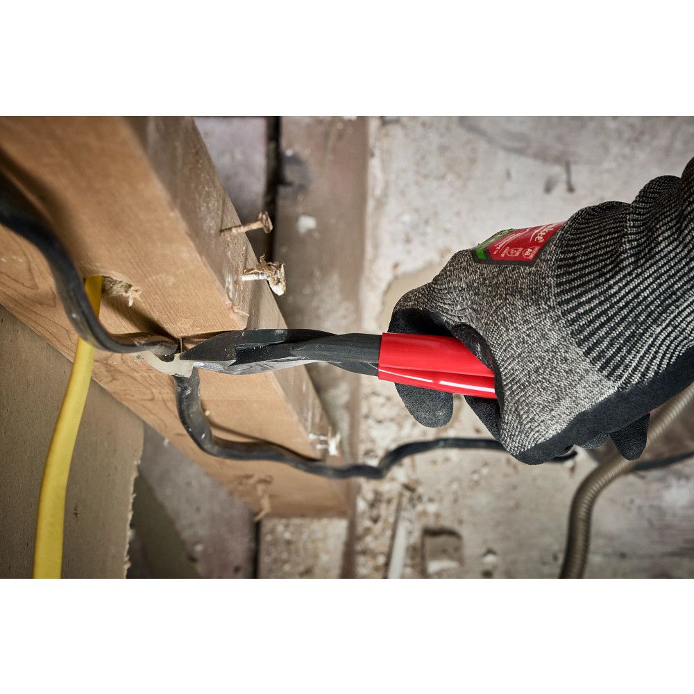 Milwaukee MT508A, 8" Angled Head Diagonal Dipped Grip Cutting Pliers (USA)