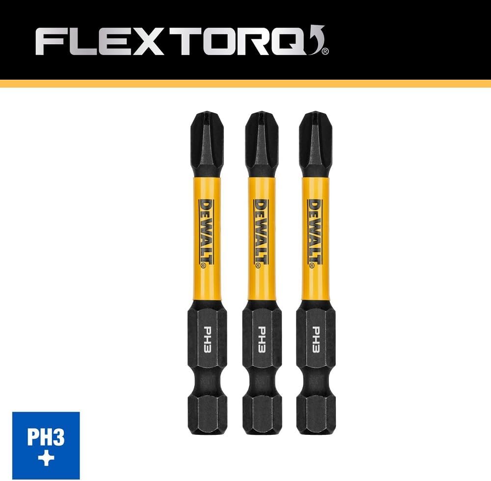 DEWALT DWAF2PH3IR3, 2.25IN PHILLIPS #3 FLEXTORQ 3PK