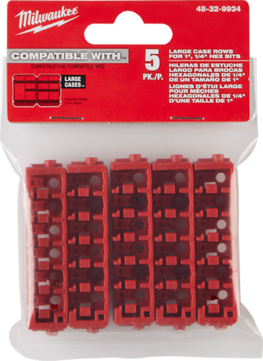 Milwaukee 48-32-9934, Large Case Rows for Insert Bit Accessories 5PK