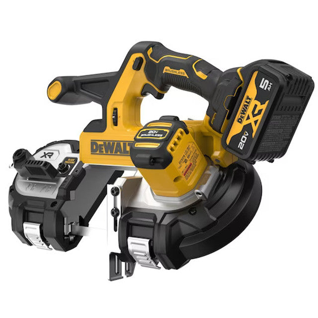 DEWALT DCS378P1, 20V MAX 3-1/4in Mid-Size Bandsaw 5.0Ah Kit