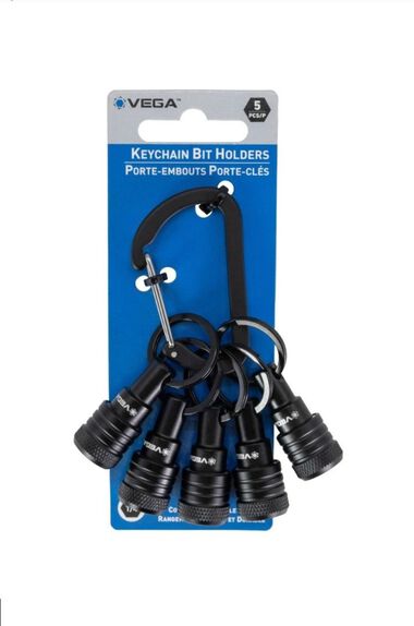 VEGA 5QKCHB, Keychain Bit Holders Black - 5pc