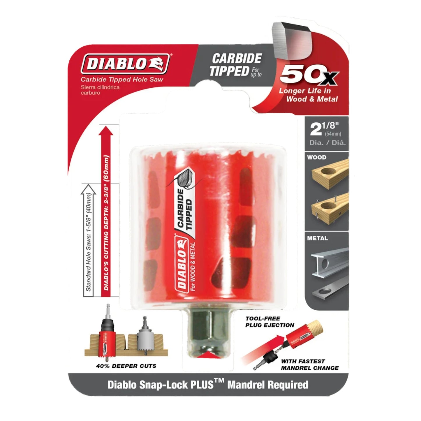 Diablo DHS2125CT, 2-1/8" Carbide Hole Saw