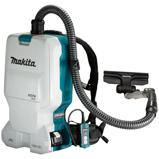Makita DVC660ZX, 18Vx2 LXT Cordless Backpack Vacuum Cleaner (6.0 L) Bare Tool