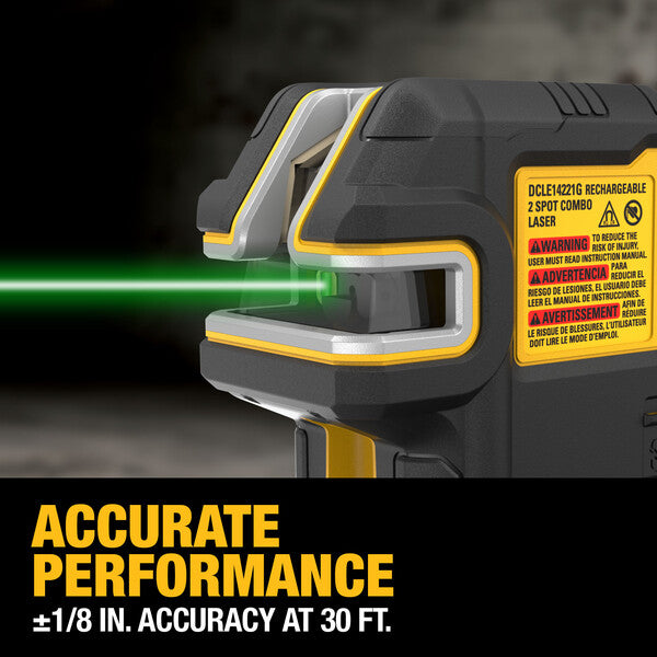DEWALT DCLE14221GB, Rechargable 2 Spot Combo Laser