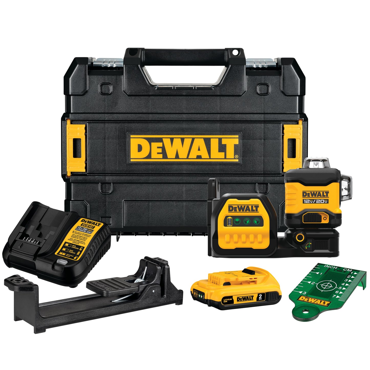 DEWALT DCLE34030G, 20V MAX 3x 360 Green Line Laser Kit (2.0Ah)