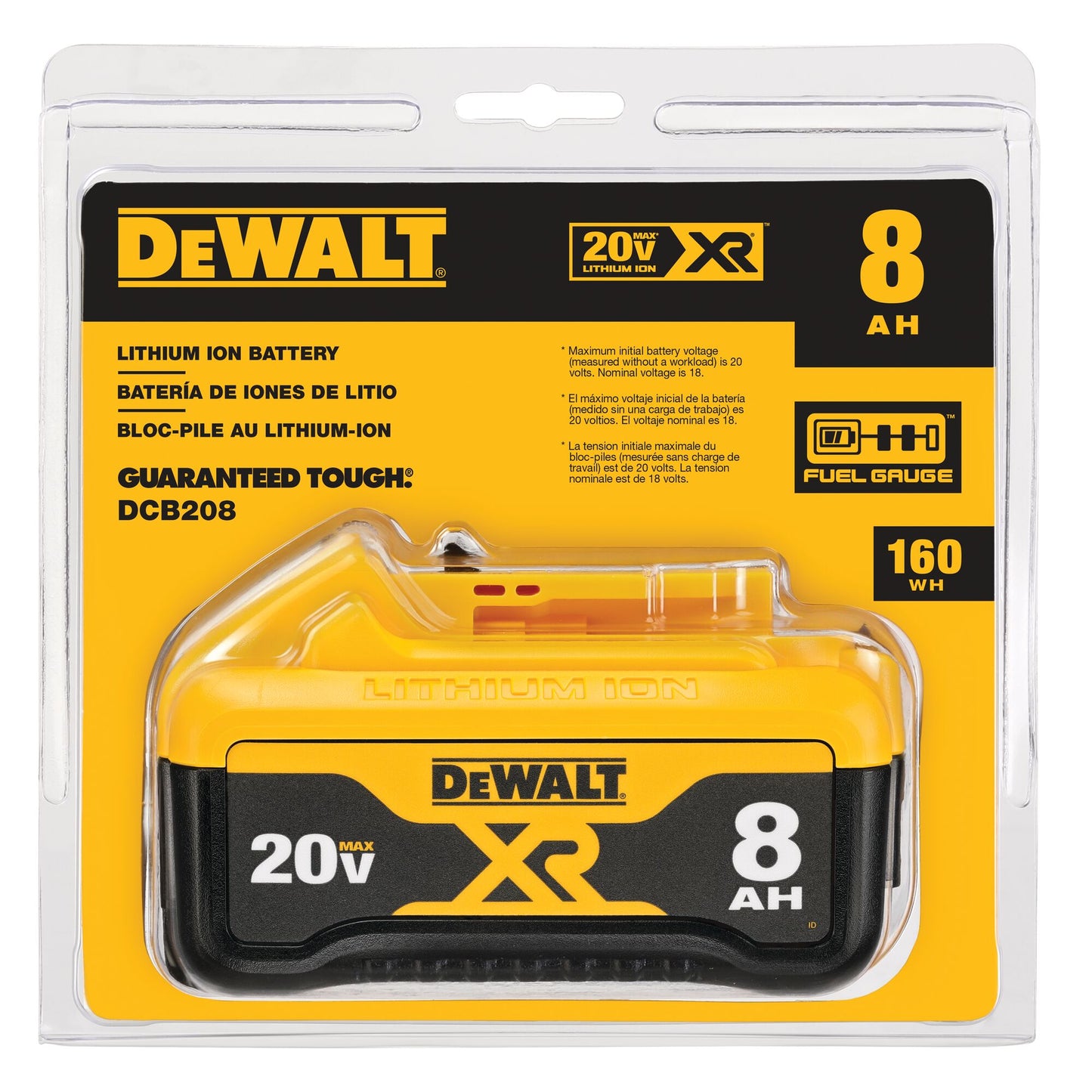 DEWALT DCB208, 20V MAX Li-Ion Battery (8.0AH)