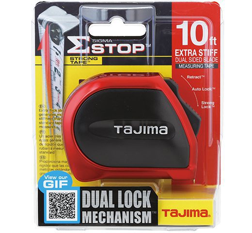 Tajima SS-10BW, SIGMA STOP™ Standard scale 10ft x 0.6 in steel blade and hook