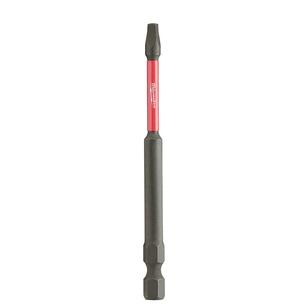 Milwaukee 48-32-4795, SHOCKWAVE 3-1/2" Impact Square Recess #2 Power Bits (Bulk 25)