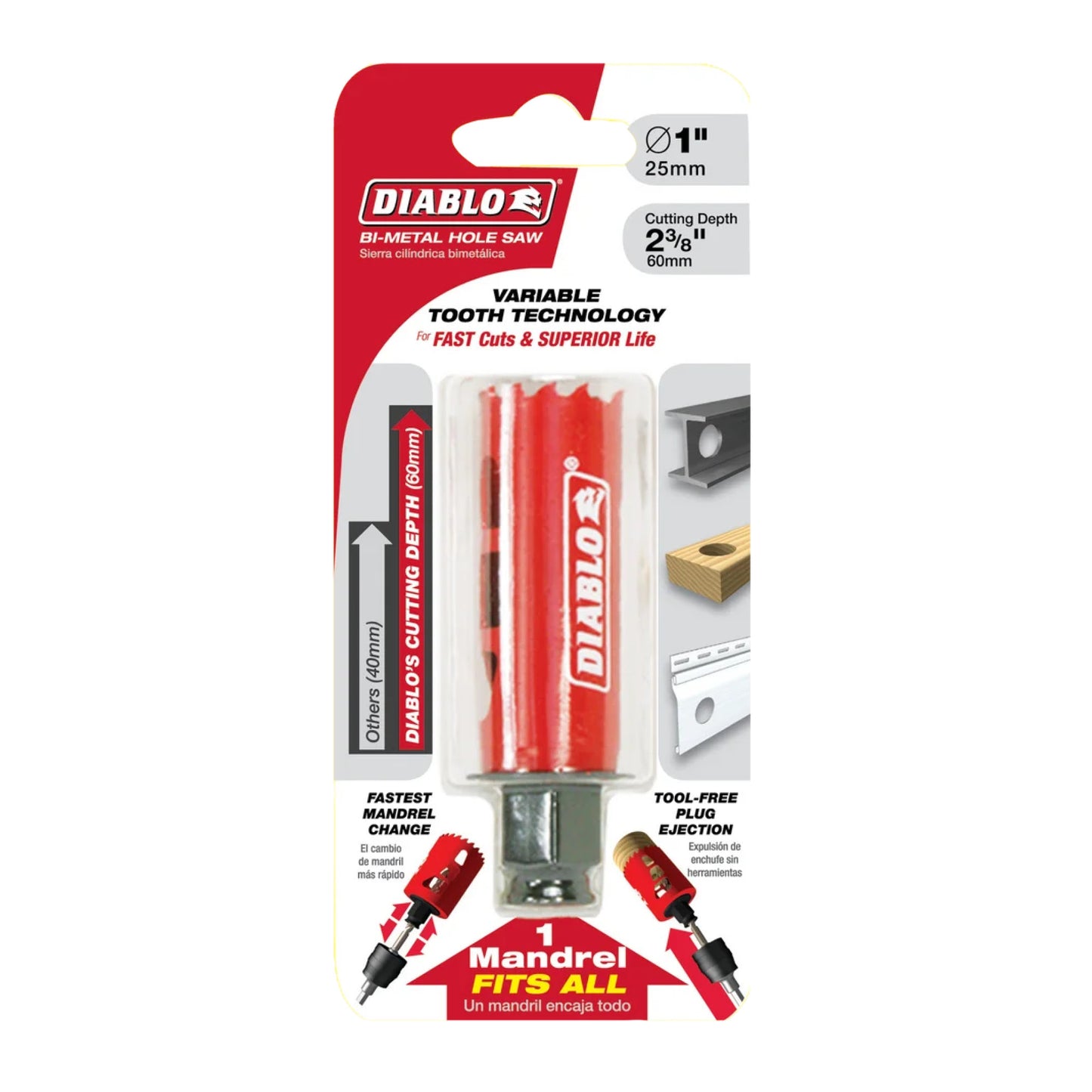 Diablo DHS1000, 1" BiM Hole Saw