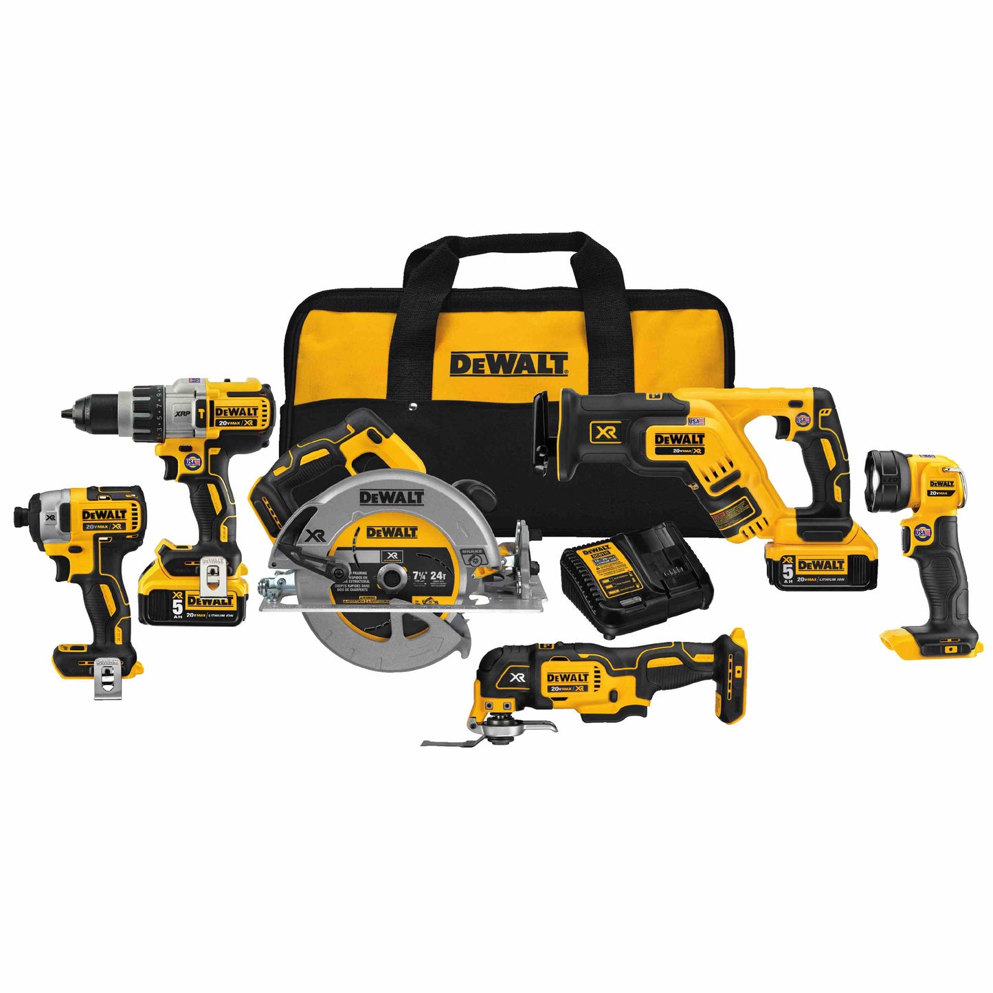 DEWALT DCK694P2, 20V MAX XR 6-Tool Combo Kit