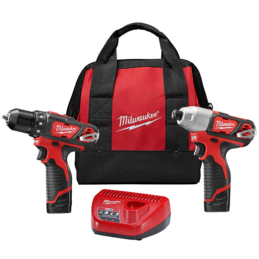Milwaukee 2494-22, M12 2-Tool Combo Kit (Drill, Impact)