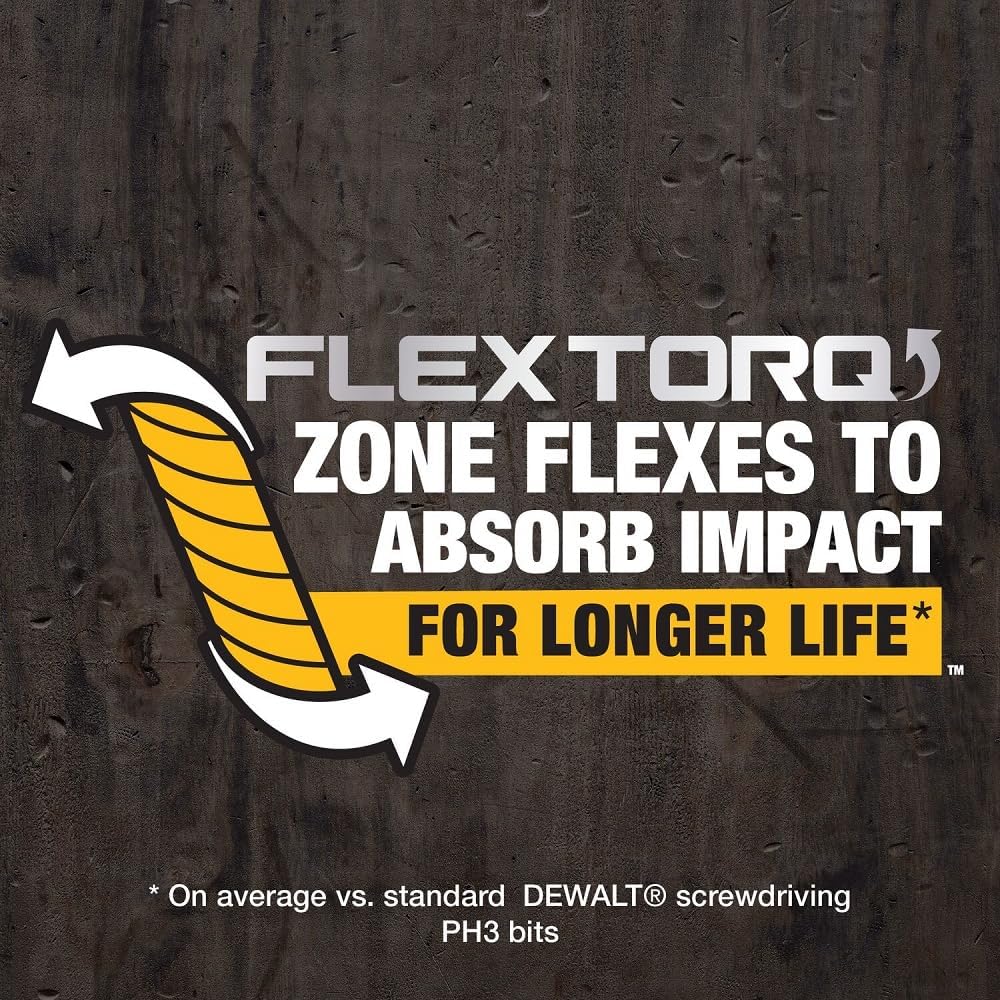 DEWALT DWAF2PH3IR3, 2.25IN PHILLIPS #3 FLEXTORQ 3PK