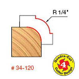 Freud 34-120Q, 1" Quad Rounding Over Bit (1/2"Shank)
