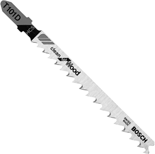 BOSCH T101D, 4", 6TPI, HCS BOSCH SHANK JIGSAW BLADE (5 PK)