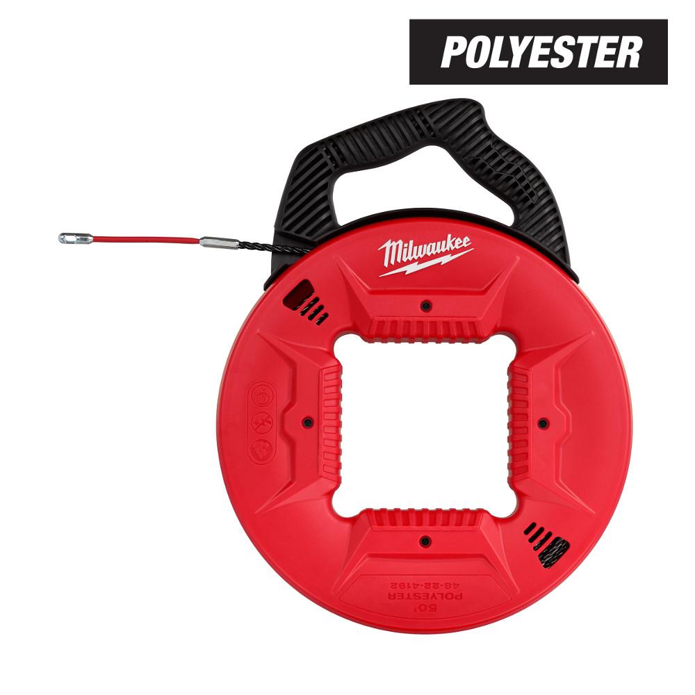 Milwaukee 48-22-4197, Polyester Fish Tape w/ Flexible Metal Leader 200'