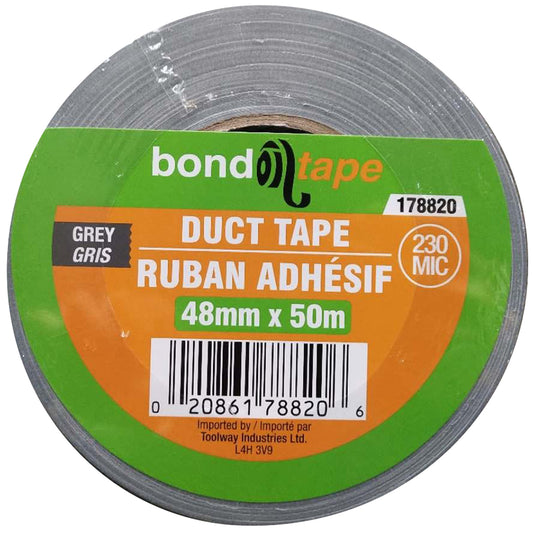 Toolway 178820, Duct Tape 48mm x 230mic x 50m Grey