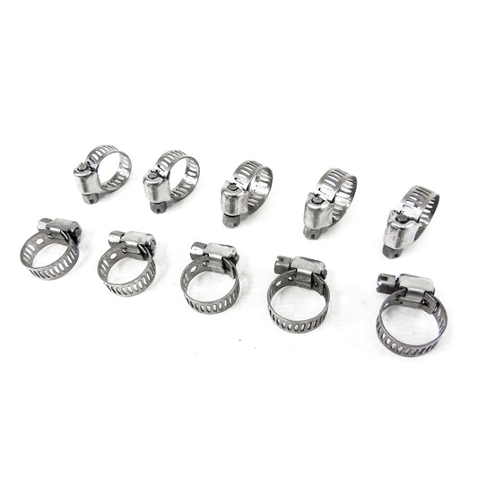 Toolway 180346, 10PK Hose Clamp No.72 S/S 3 - 5in