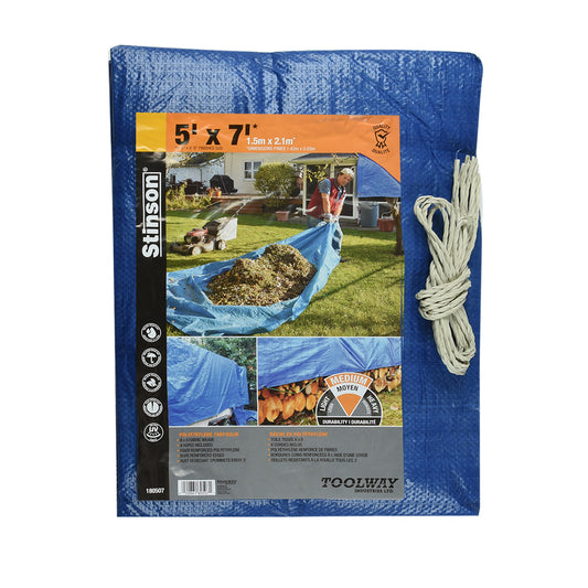 Toolway 180507, Blue Tarp 5' X 7'