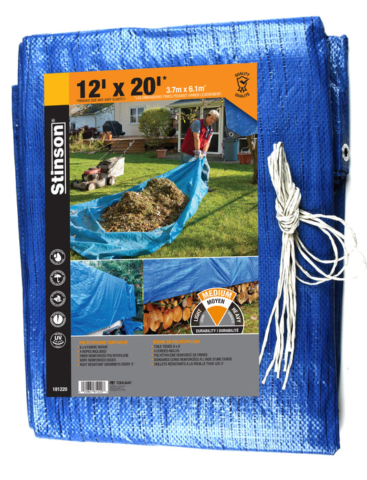 Toolway 181220, Blue Tarp 12' X 20'