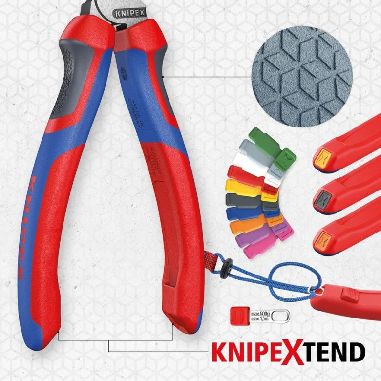 Knipex 74 22 200 SBA, 8 in. High-Leverage 12-Degree Angled Diagonal Side Cutting Pliers