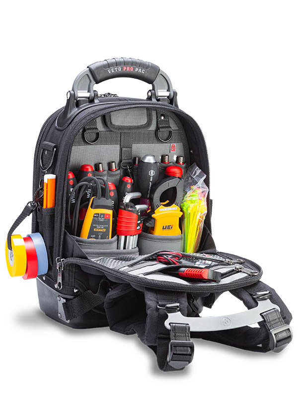 Veto Pro Pac VPP10093 - TECH PAC MC BLACKOUT Medium Compact Tool Backpack