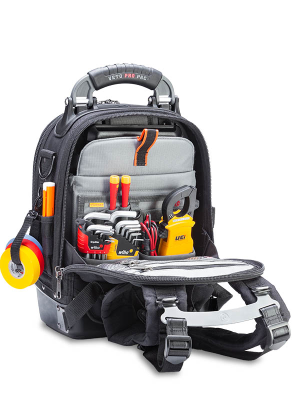 Veto Pro Pac VPP10093 - TECH PAC MC BLACKOUT Medium Compact Tool Backpack