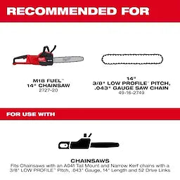 Milwaukee 49-16-2756, 14" Chainsaw Guide Bar