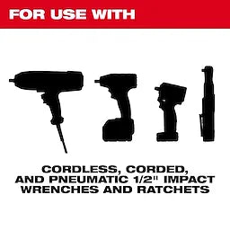 Milwaukee 49-66-6818, SHOCKWAVE Impact Duty™ Socket 1/2” Dr 16PC MM TRAY Set
