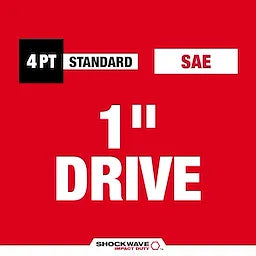 Milwaukee 49-66-7841, SHOCKWAVE Impact Duty™ 1" Drive 13/16" Standard 4 Point Square Socket