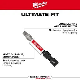 Milwaukee 48-32-4773, SHOCKWAVE 2" SQ3 Impact Bit