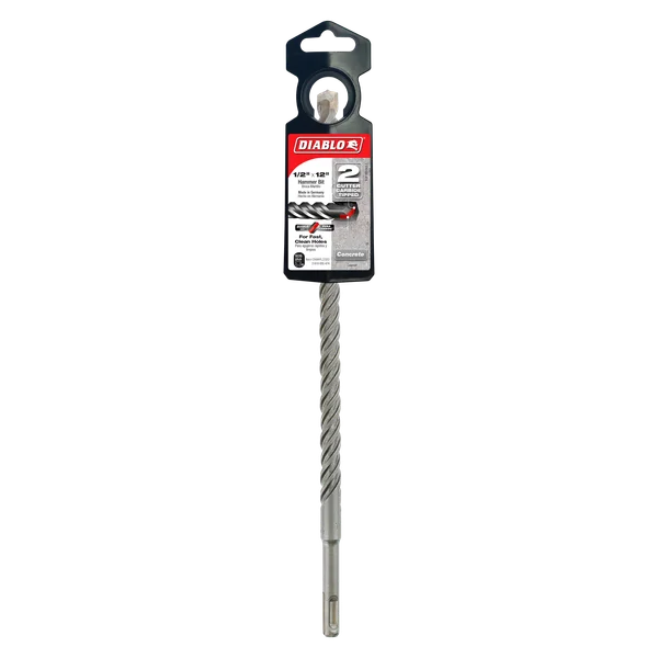 Diablo DMAPL2320, SDS-Plus 2-Cutter Carbide-Tipped Hammer Drill Bit 1/2" x 10" x 12"
