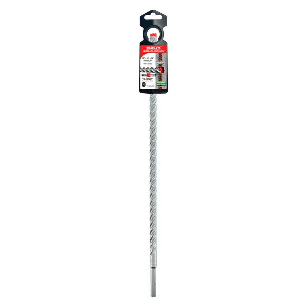 Diablo DMAPL4200, Rebar Demon™ SDS-Plus 4-Cutter Full Carbide Head Hammer Drill Bit 1/2" x 16" x 18"