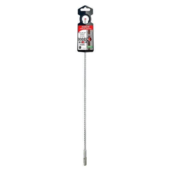 Diablo DMAPL4100, Rebar Demon™ SDS-Plus 4-Cutter Full Carbide Head Hammer Drill Bit 1/4" x 16" x 18"