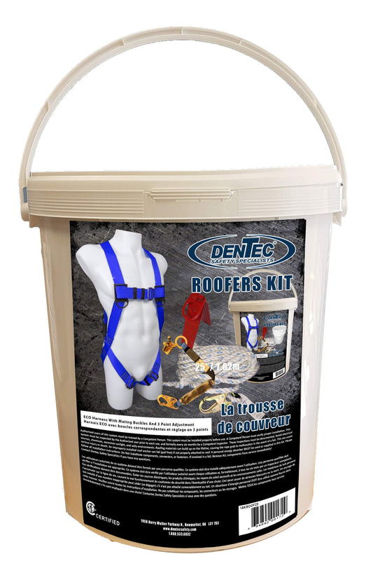 Dentec 16KROOF25, ECO ROOFER'S KIT / 25' / 2' SA LANYARD WITH ROPE