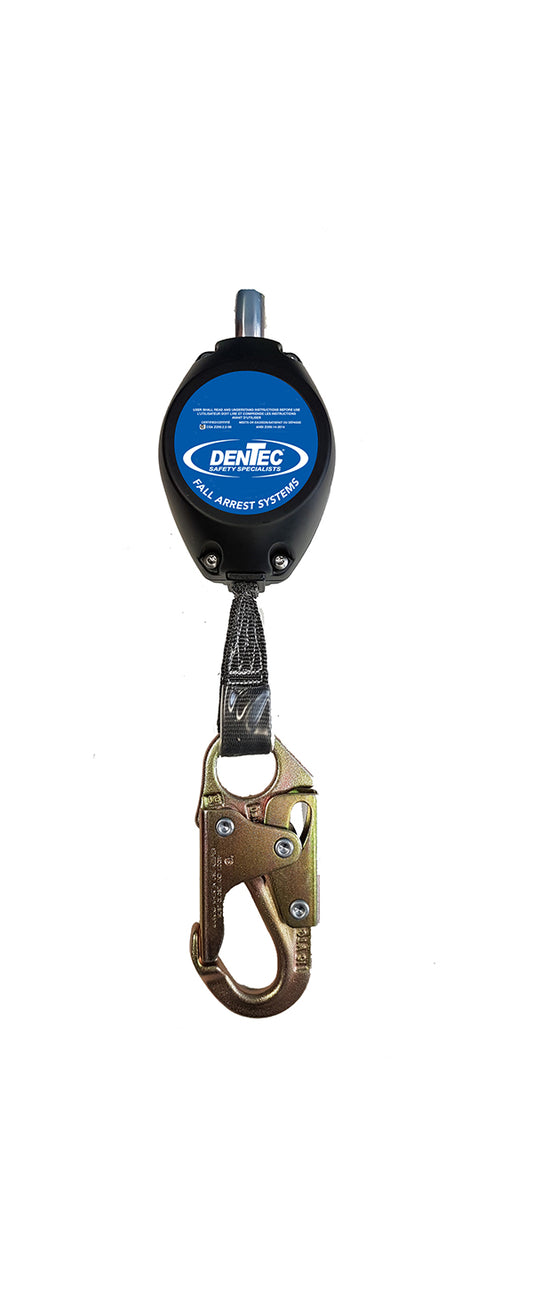 Dentec 16SRL007215, 7ft Web Self Retracting Lanyard Composite House Swivel Load Indicator Hook