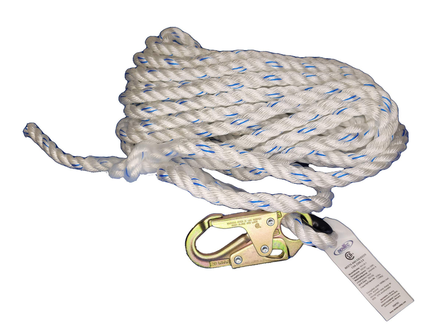 Dentec 16KROOF50, ECO ROOFER'S KIT / 50' / 2' SA LANYARD WITH ROPE