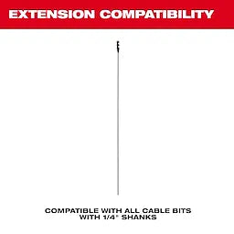 Milwaukee 48-13-8124, 1/4” x 50-1/2″ x 52-1/2″ Flexible Cable Bit Extension